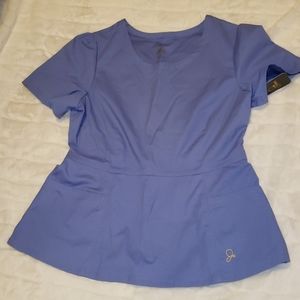 Jaanuu ceil blue scrub top. New with tags